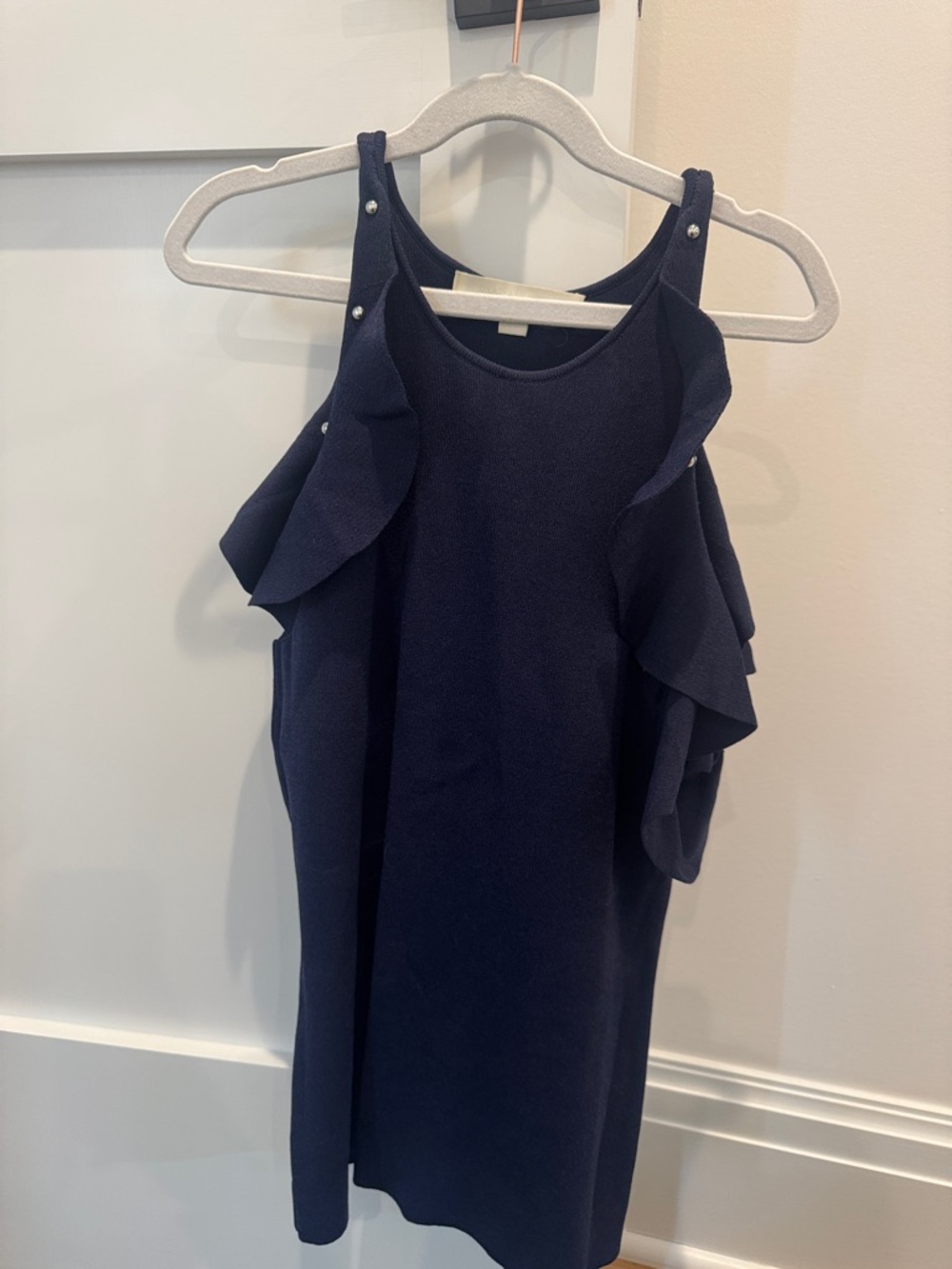 Jonathan Simkhai Navy Fitted Ribbed Knit Dress